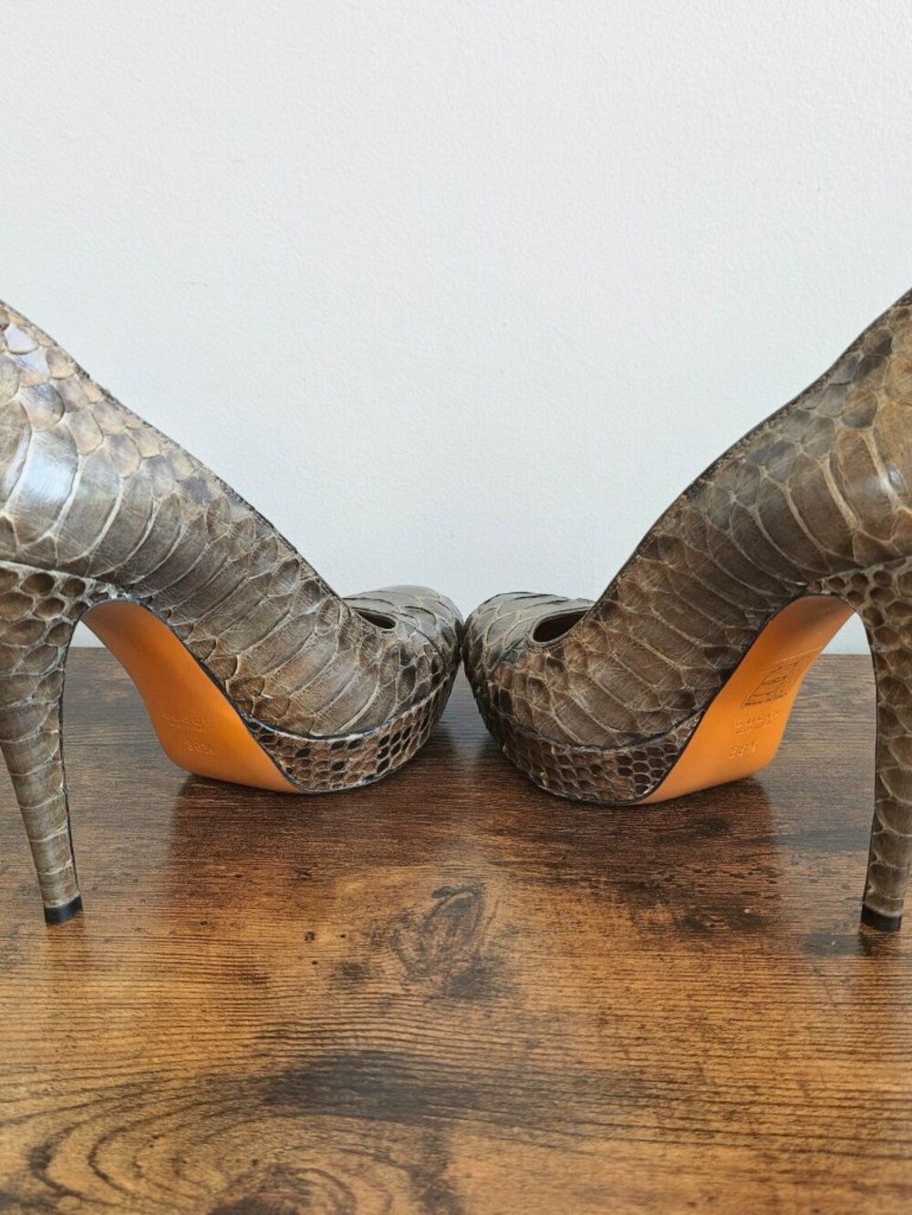 GUCCI Python Platform Pumps - Picture 6 of 15